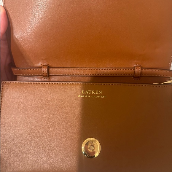 Ralph Lauren Tan Leather Wallet/Clutch Bag w/Detachable Strap - Picture 5 of 12